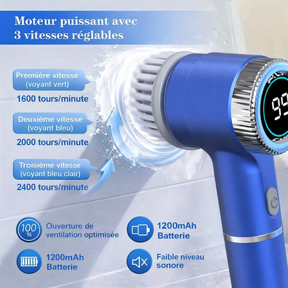 Brosse électrique de nettoyage sans fil