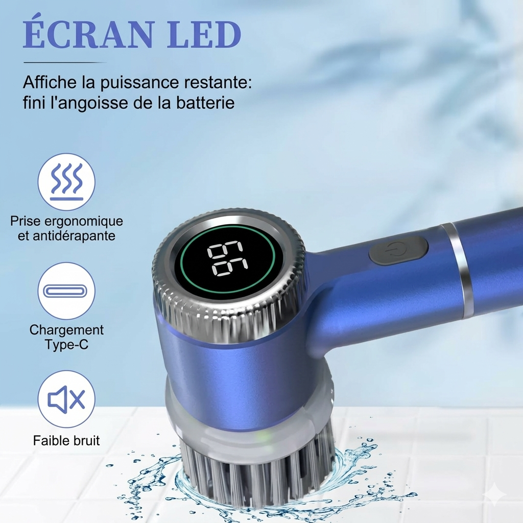 Brosse électrique de nettoyage sans fil